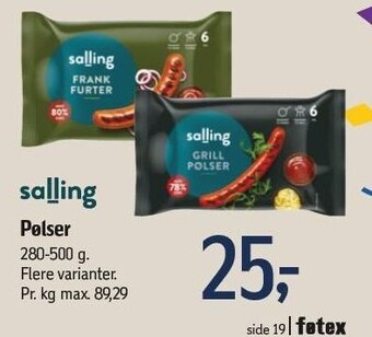 Føtex Salling pølser tilbud
