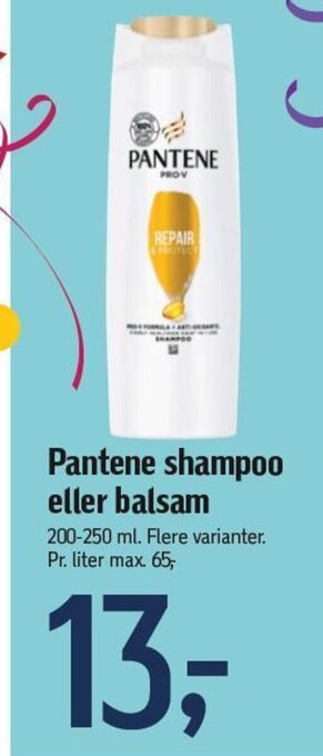 Føtex Pantene shampoo eller balsam tilbud