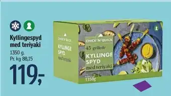 Føtex Kyllingespyd m. teriyaki tilbud