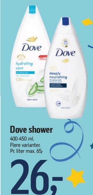 Føtex Dove shower tilbud