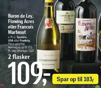 Føtex Baron de ley, flowing acres el. grancois martenot tilbud