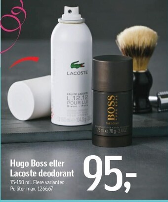 Føtex Hugo boss el. lacoste deodorant tilbud