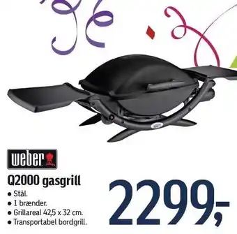 Føtex Weber q2000 gasgrill tilbud