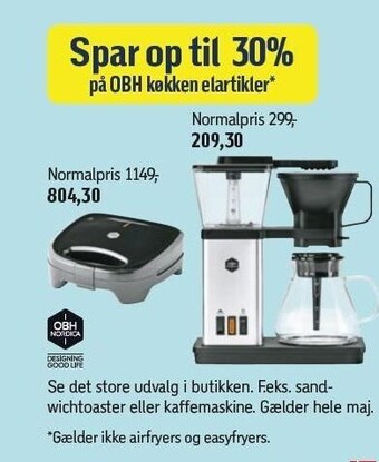 Føtex Spar op til 30% på obh køkken elartikler tilbud