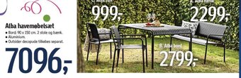Føtex Alba havemøbelsæt tilbud