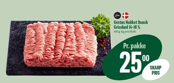 Min Købmand Gestus hakket dansk grisekød 14-18% tilbud