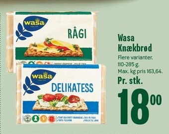 Min Købmand Wasa knækbrød tilbud