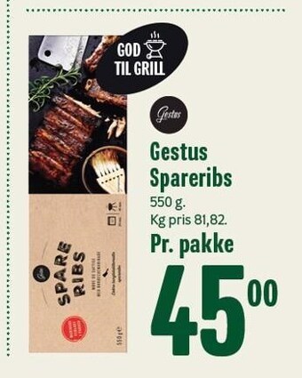 Min Købmand Gestus spareribs tilbud