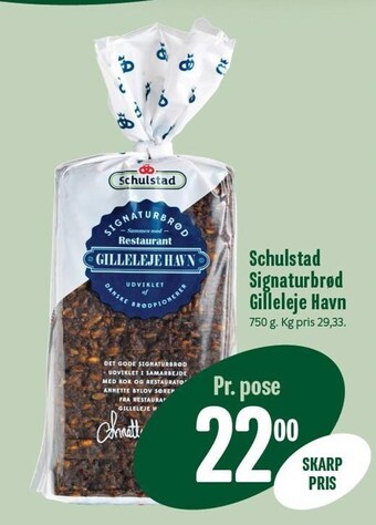 Min Købmand Schulstad signaturbrød gilleleje havn tilbud