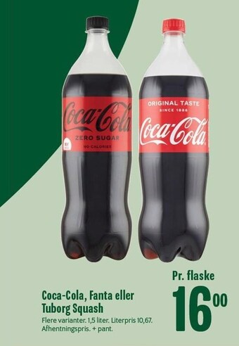 Min Købmand Coca-cola, fanta eller tuborg squash tilbud