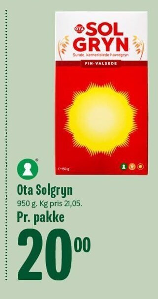 Min Købmand Ota solgryn tilbud