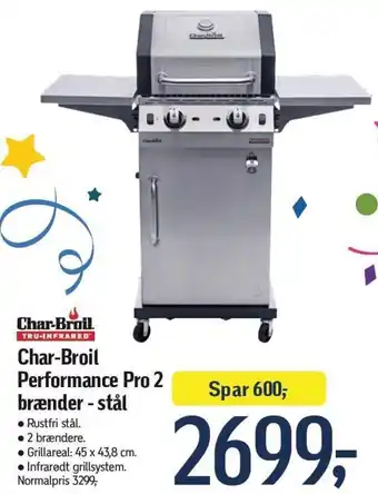 Char-Broil Performance Pro 2 brænder - stål
