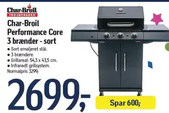 Føtex Char-Broil Performance Core 3 brænder - sort tilbud