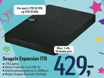 Føtex Seagate Expansion 1TB tilbud