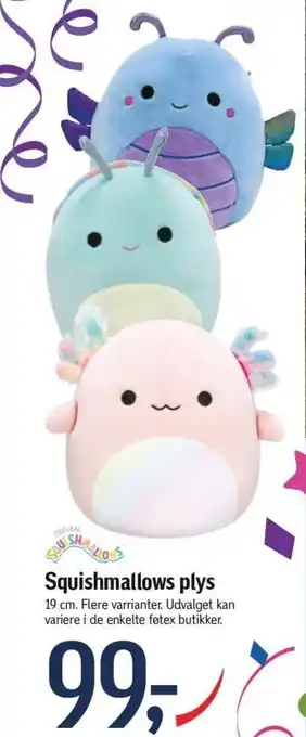 Føtex Squishmallows plys tilbud
