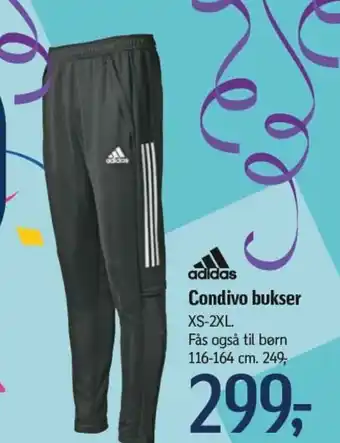 Føtex Adidas Condivo bukser tilbud