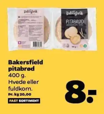 Bakersfield pitabrød 400 g.
