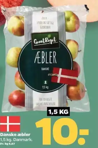 Netto Danske æbler 1,5 kg tilbud