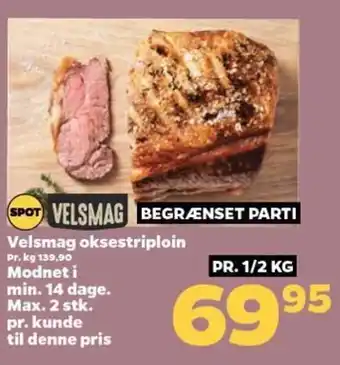 Netto Velsmag Oksestriploin tilbud