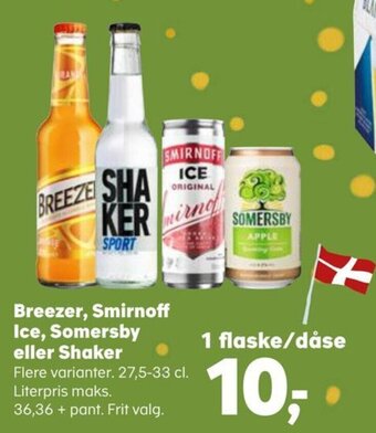 SuperBrugsen Breezer, Smirnoff Ice, Somersby eller Shaker tilbud