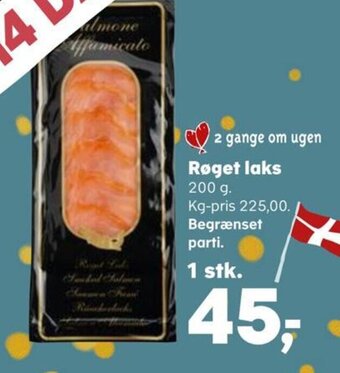 SuperBrugsen Røget laks 200 g. tilbud