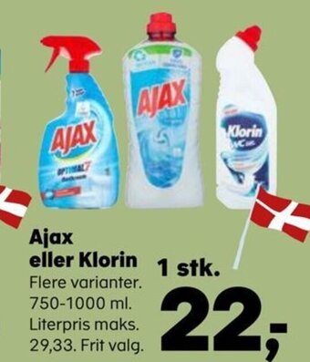 SuperBrugsen Ajax eller Klorin tilbud