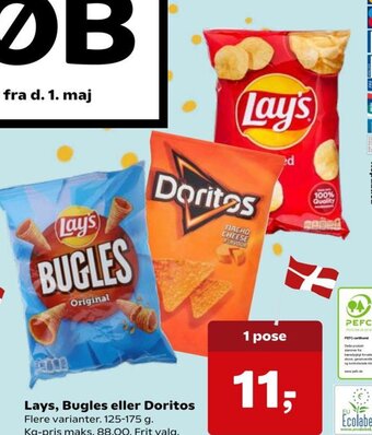 SuperBrugsen Lays, Bugles eller Doritos tilbud