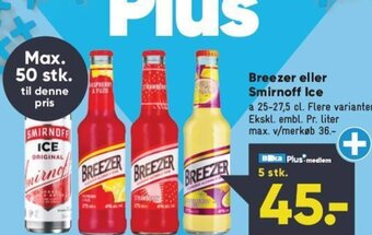 Bilka Breezer eller Smirnoff Ice tilbud