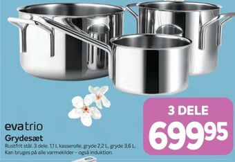 Din Isenkræmmer Eva trio grydesæt tilbud