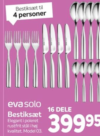 Din Isenkræmmer Eva solo bestik tilbud