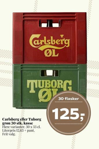Dagli'Brugsen Carlsberg eller tuborg grøn 30 stk. kasse tilbud