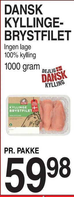 ABC Lavpris Dansk kyllingebrystfilet tilbud