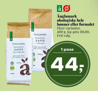 Änglamark økologiske hele bønner eller formalet