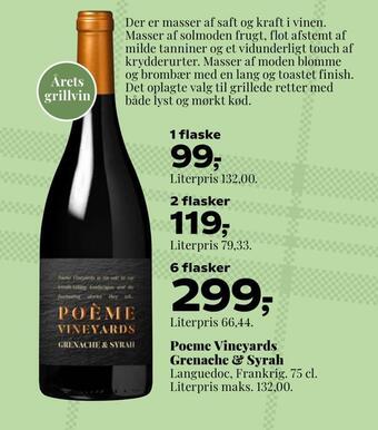 Poeme vineyards grenache & syrah