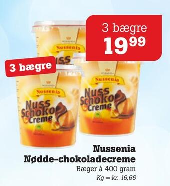 Poetzsch Padborg Nussenia nødde-chokoladecreme tilbud