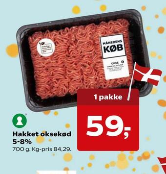 Kvickly Hakket oksekød 5-8% tilbud