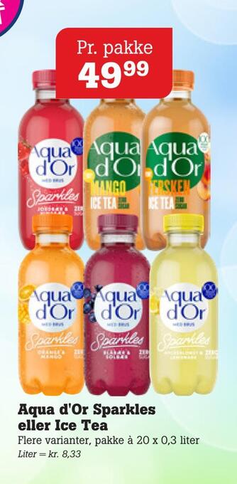 Poetzsch Padborg Aqua d'or sparkles eller ice tea tilbud