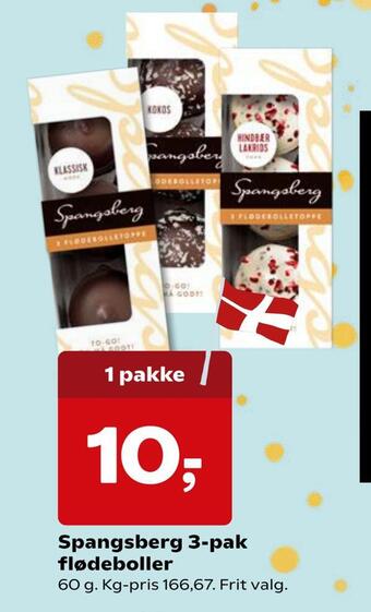 SuperBrugsen Spangsberg 3-pak flødeboller tilbud
