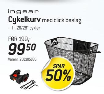 Thansen Cykelkurv med click beslag tilbud