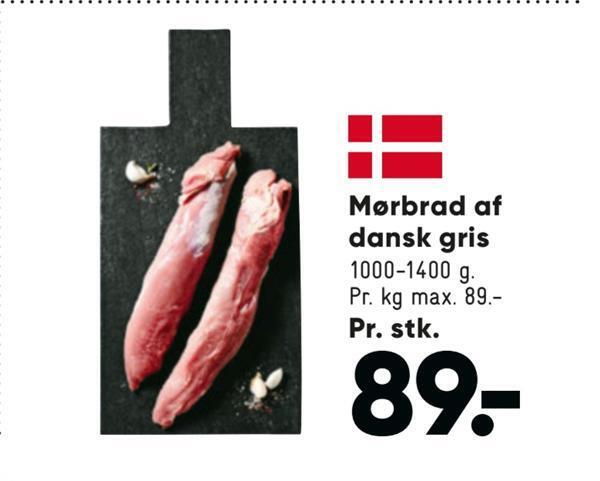 Bilka Mørbrad af dansk gris tilbud