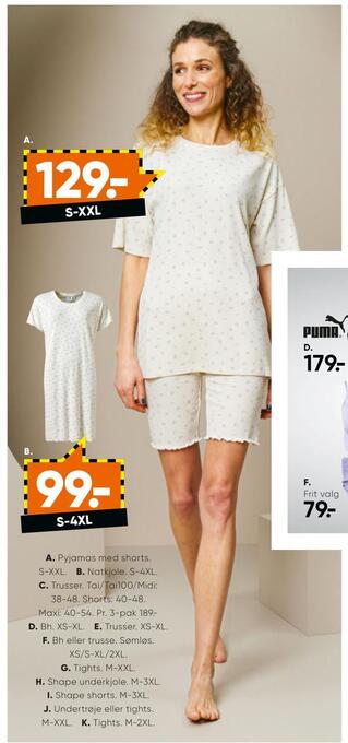 Bilka Pyjamas med shorts tilbud