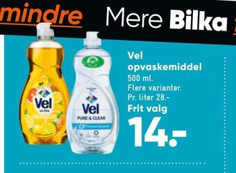 Bilka Vel opvaskemiddel tilbud