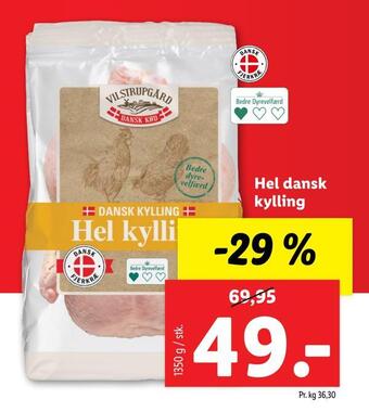 Lidl Hel dansk kylling tilbud