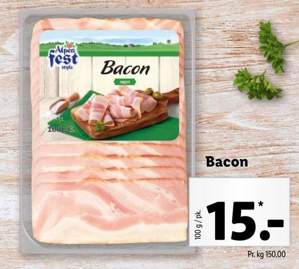 Bacon tilbud hos Lidl