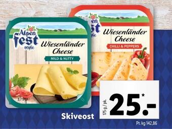 Lidl Skiveost tilbud