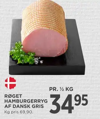 MENY Røget hamburger ryg af dansk gris tilbud