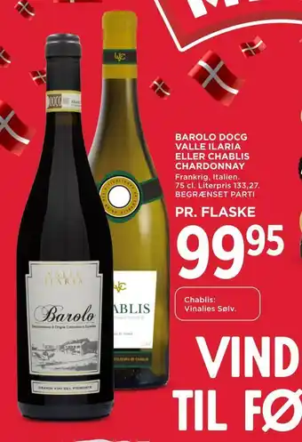 MENY Barolo docg valle ilaria eller chablis chardonnay tilbud