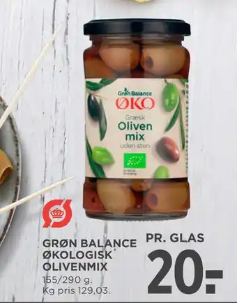 MENY Grøn balance økologisk olivenmix tilbud