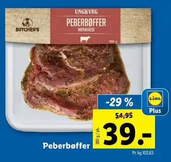 Lidl Peberbøffer tilbud