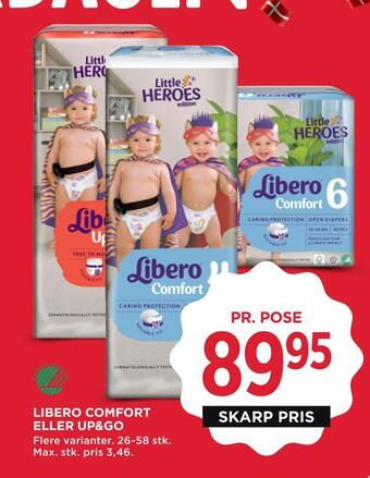 MENY Libero comfort eller up&go tilbud
